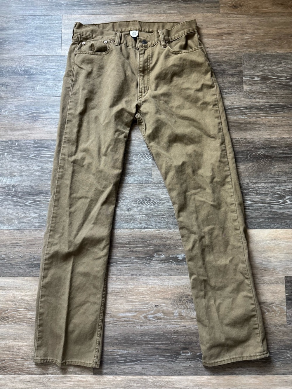 Polo Ralph Lauren Classic Straight-Leg Work Pants in Olive Sz 34/34